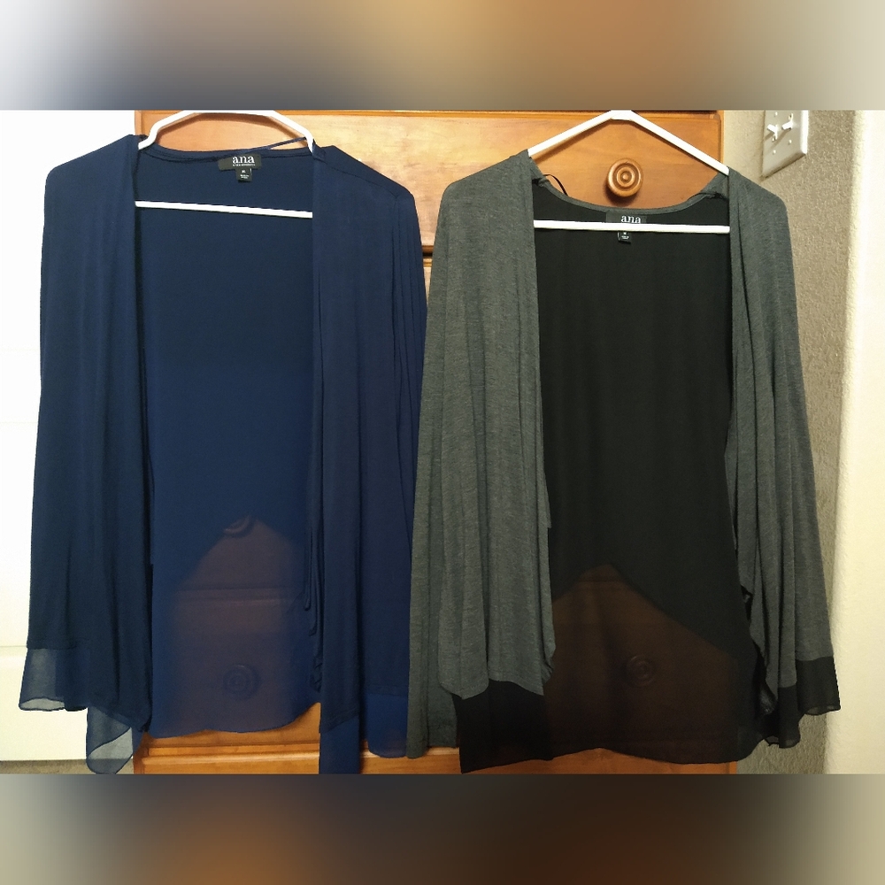 ANA lightweight cardigan bundle: Navy and Gray/black